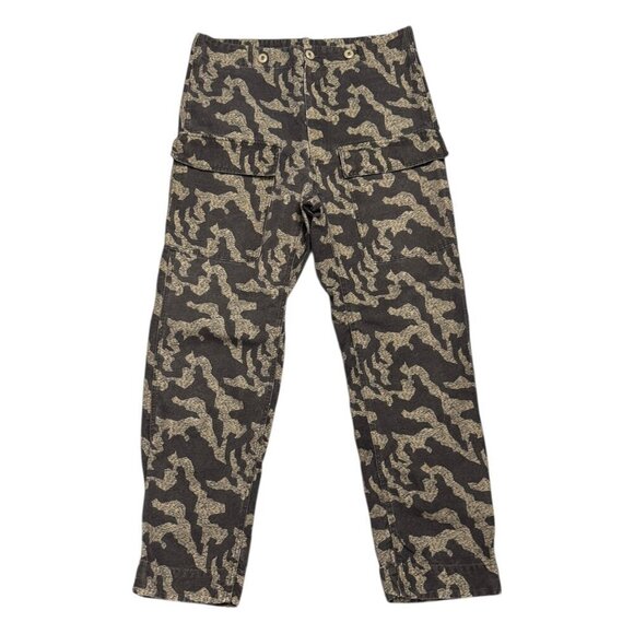 ARMY CAMO Retro Baggy Streetwear Casual Khaki Cargo Pants Mens 34x32 - Picture 1 of 6